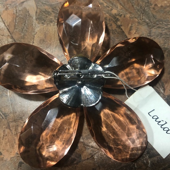 Laila Rowe Lucite Pin W/ Rhinestones - Picture 2 of 4